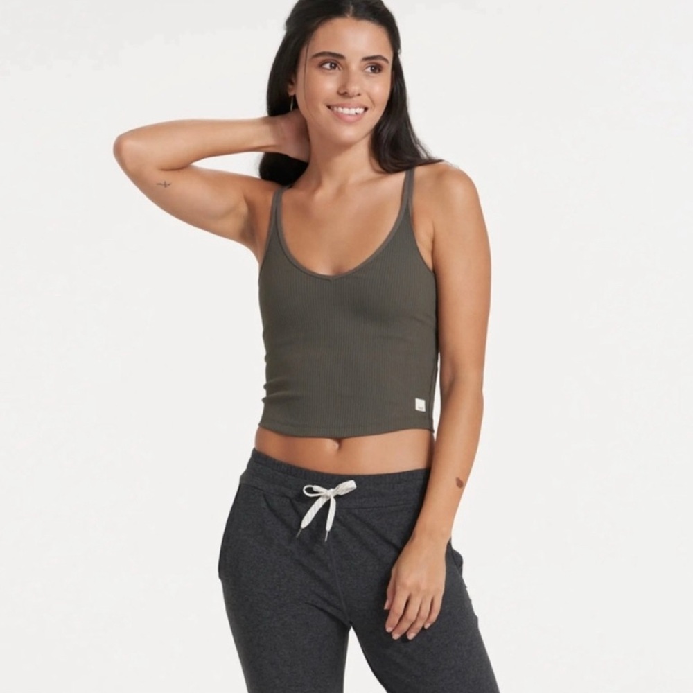 Vuori Rib Crop Tank Size Small